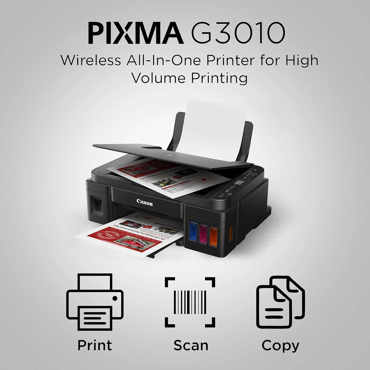 Canon Ink Tank Color Printer G3010 A4 Multi Function with WiFi view 2